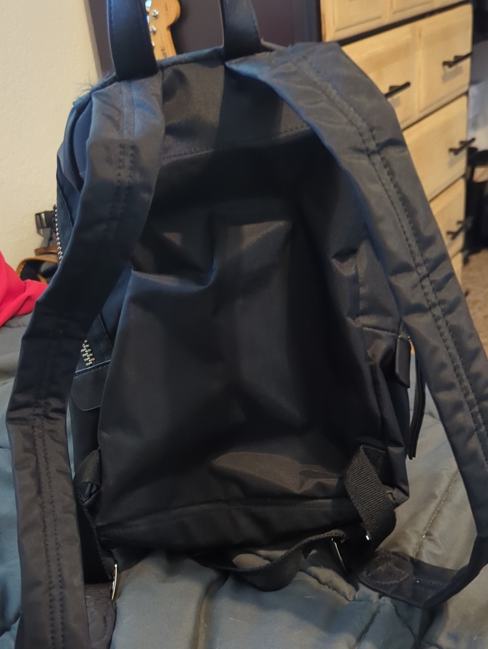 Marc Jacobs Black Nylon Small Zip-Front Backpack Made In Italy - Picture 4 of 6